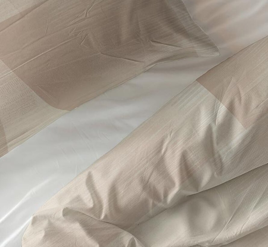 Blush Angles - Zand/Beige Katoen Dekbedovertrek
