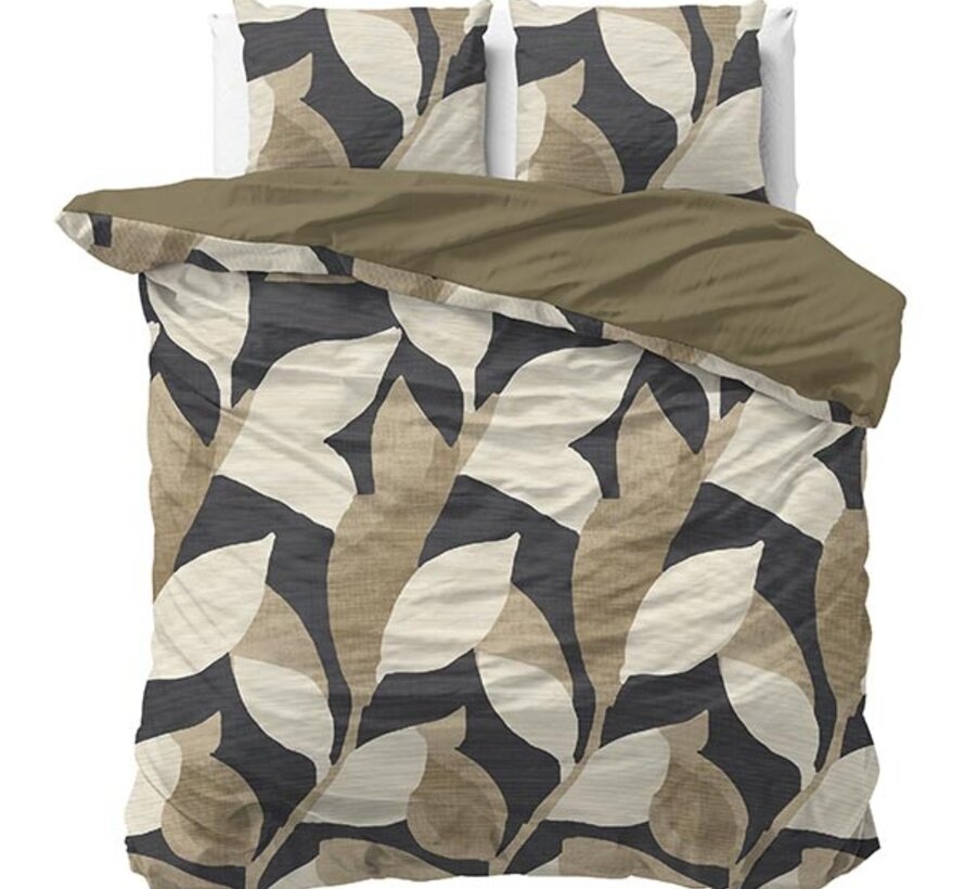 Graphic Garden - Antraciet Dekbedovertrek