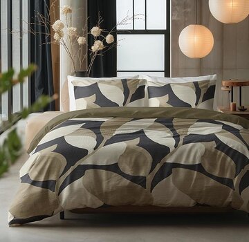 Sleeptime Pure Graphic Garden - Antraciet Dekbedovertrek