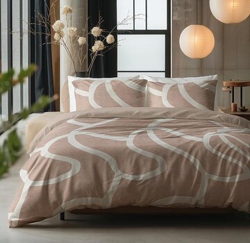 Sleeptime Pure Clay Contours - Perzikbruin Dekbedovertrek
