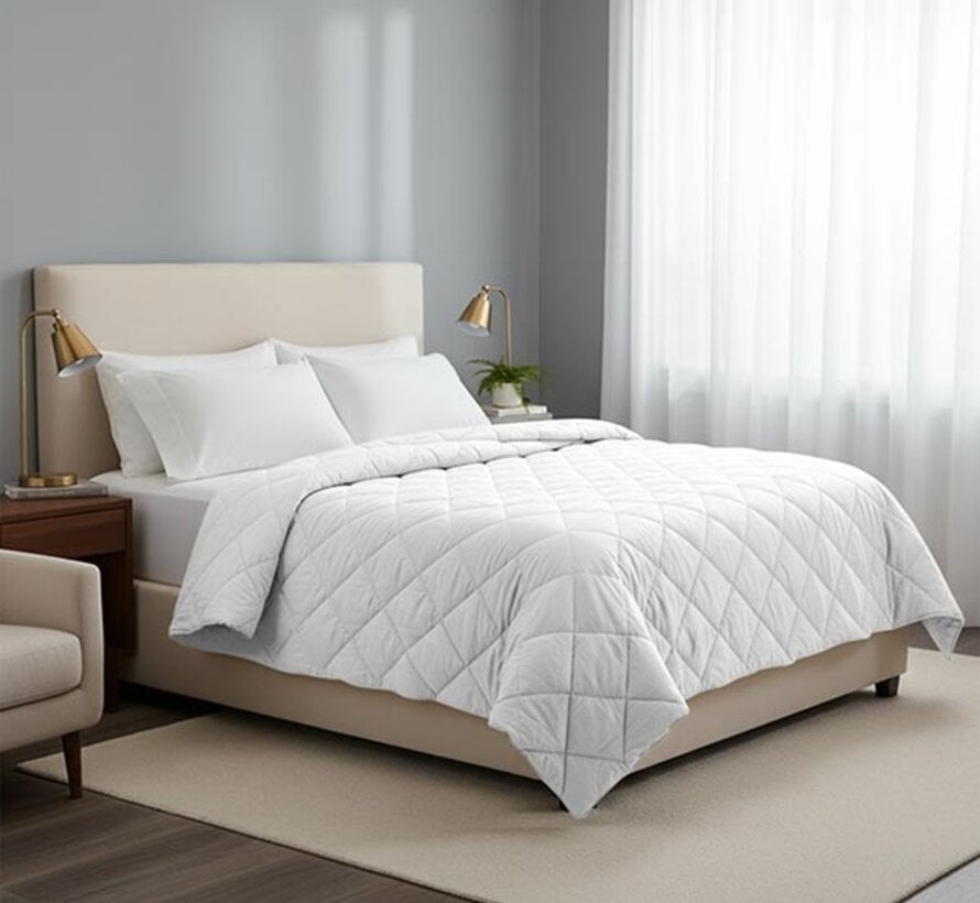 Dekbed Zonder Overtrek - Wit Perkaal Katoen