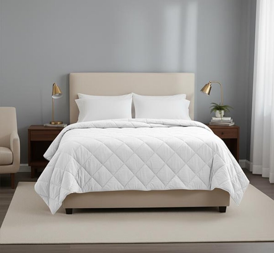 Dekbed Zonder Overtrek - Wit Perkaal Katoen