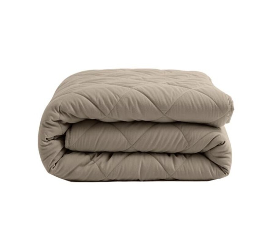 Dekbed Zonder Overtrek - Taupe Perkaal Katoen