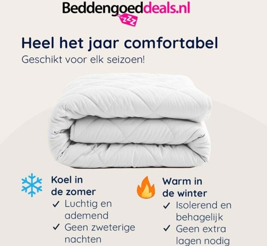 Dekbed Zonder Overtrek - Wit Perkaal Katoen