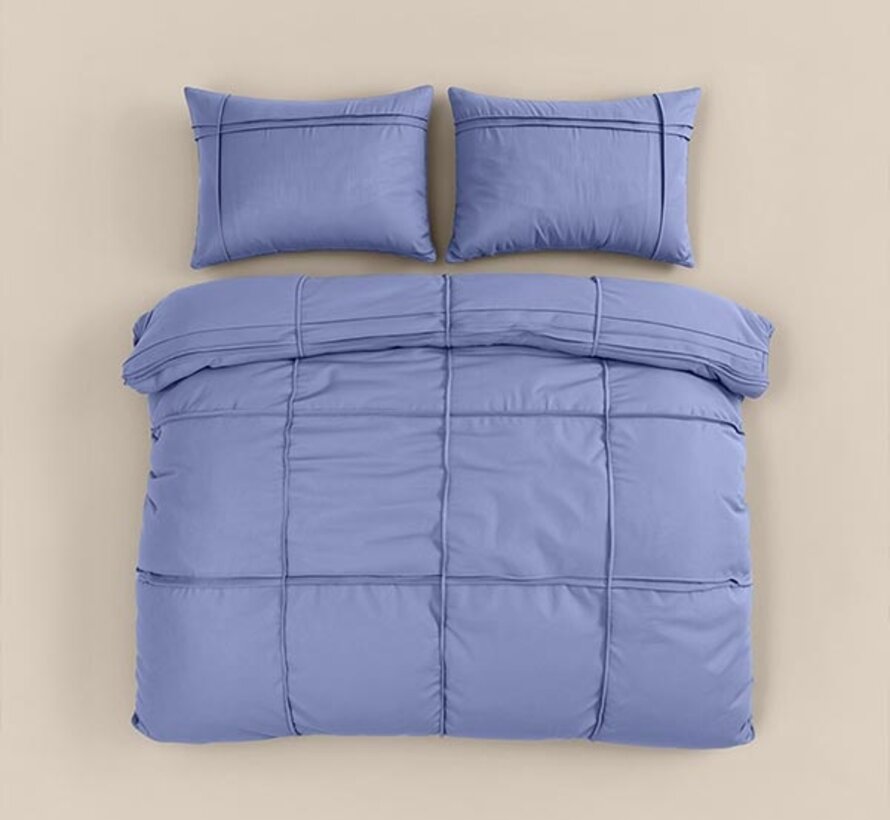 Washed Tufted - Blauw Dekbedovertrek