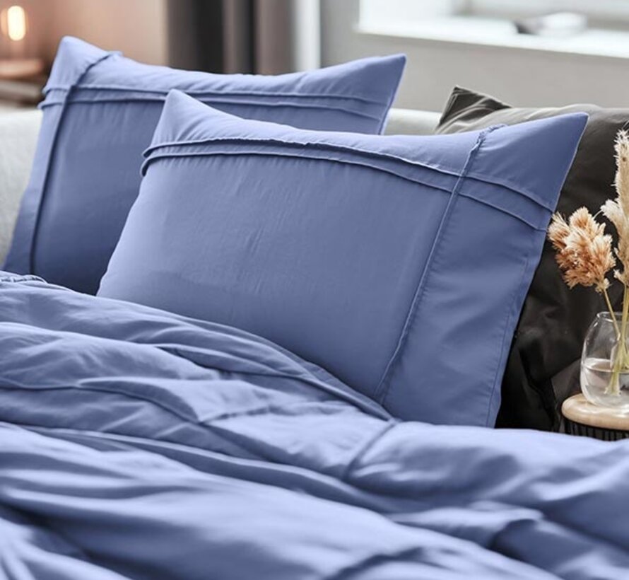 Washed Tufted - Blauw Dekbedovertrek