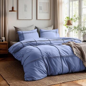 Sleeptime Fresh Washed Tufted - Blauw Dekbedovertrek