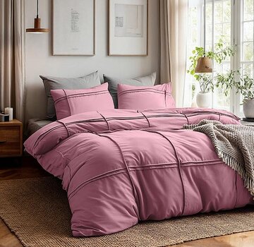 Sleeptime Fresh Washed Tufted - Oud Roze Dekbedovertrek