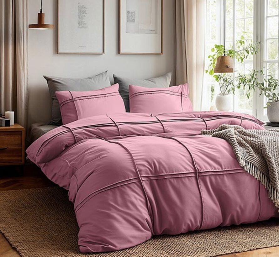 Washed Tufted - Oud Roze Dekbedovertrek