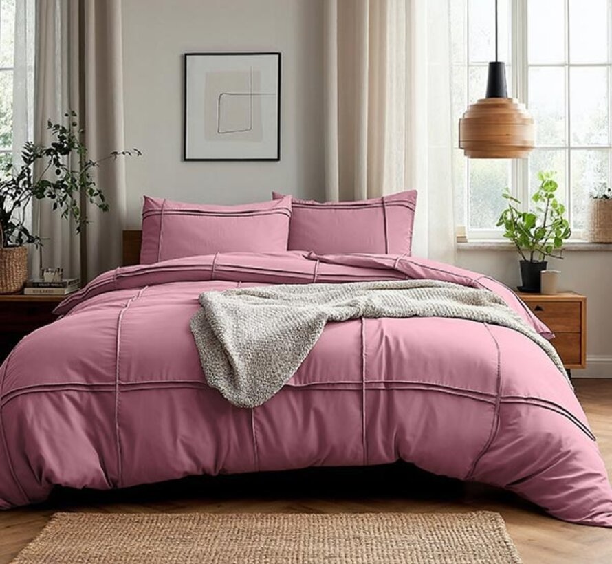 Washed Tufted - Oud Roze Dekbedovertrek