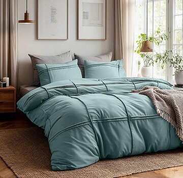 Sleeptime Fresh Washed Tufted - Groen Dekbedovertrek