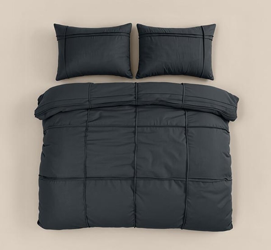 Washed Tufted - Antraciet Dekbedovertrek