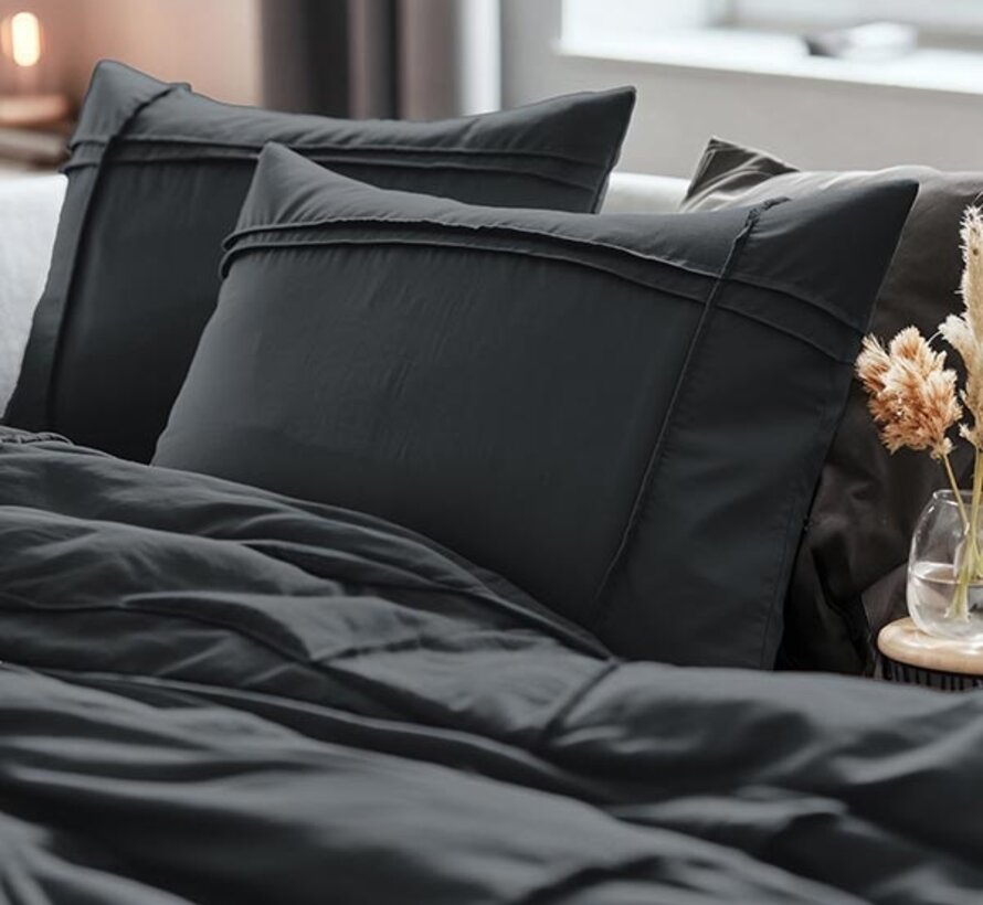 Washed Tufted - Antraciet Dekbedovertrek