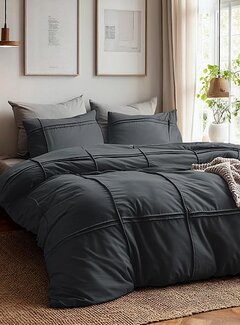 Sleeptime Fresh Washed Tufted - Antraciet Dekbedovertrek