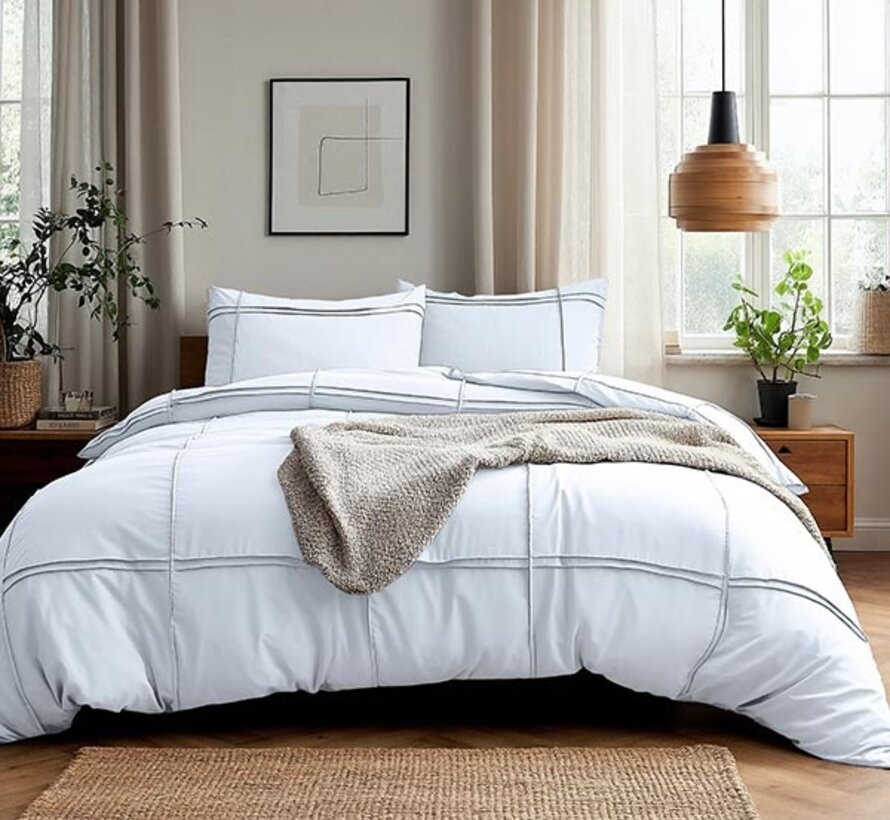 Washed Tufted - Wit Dekbedovertrek