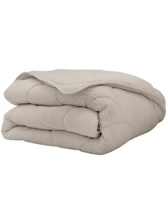 Whitelabel Dekbed Zonder Overtrek - Taupe Teddy
