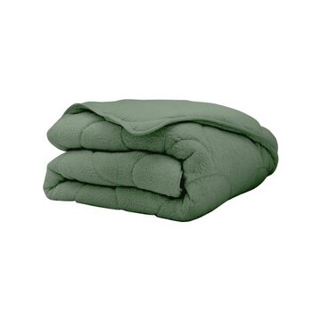 Whitelabel Dekbed Zonder Overtrek - Groen Teddy