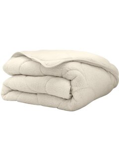 Whitelabel Dekbed Zonder Overtrek - Beige Teddy