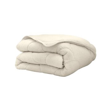 Whitelabel Dekbed Zonder Overtrek - Beige Teddy