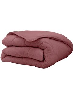 Whitelabel Dekbed Zonder Overtrek - Oud Roze Teddy