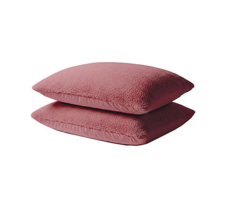 2-Pack: Kussenslopen - Oud Roze Teddy