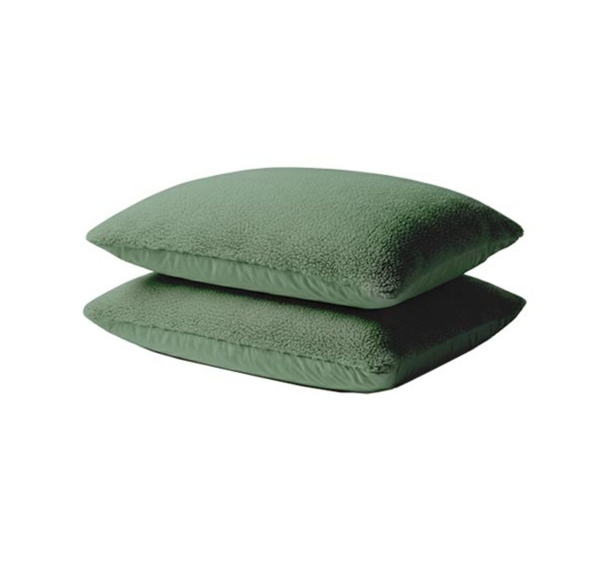 2-Pack: Kussenslopen - Groen Teddy