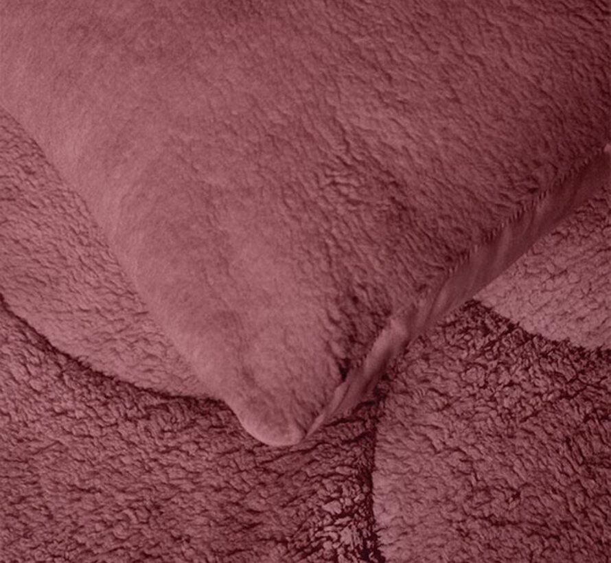 2-Pack: Kussenslopen - Oud Roze Teddy