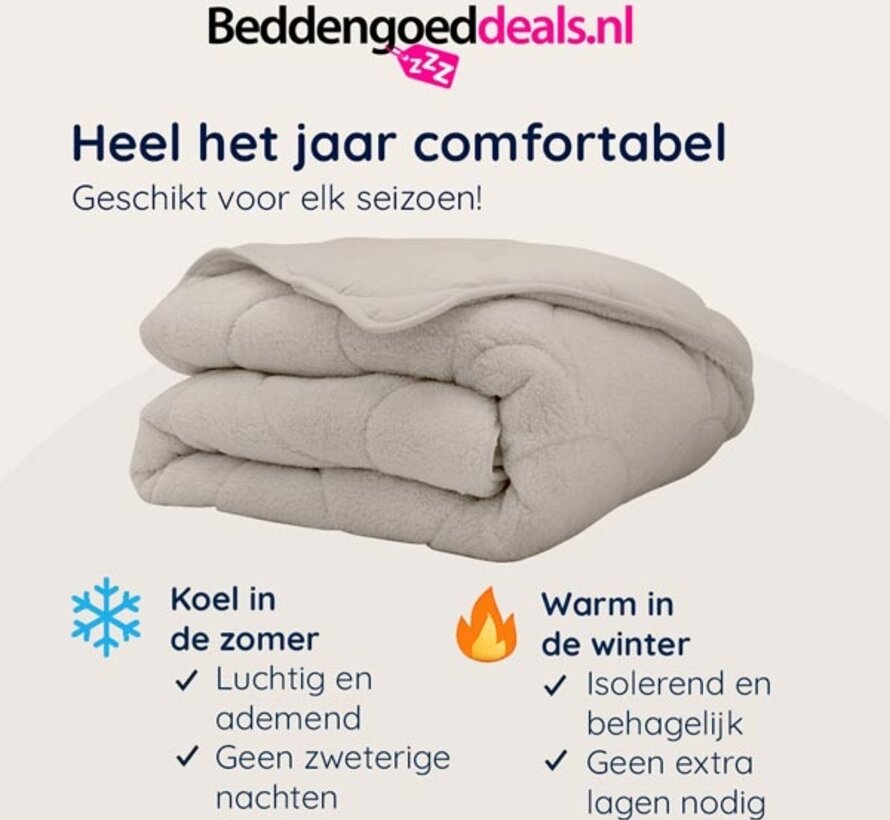Dekbed Zonder Overtrek - Taupe Teddy