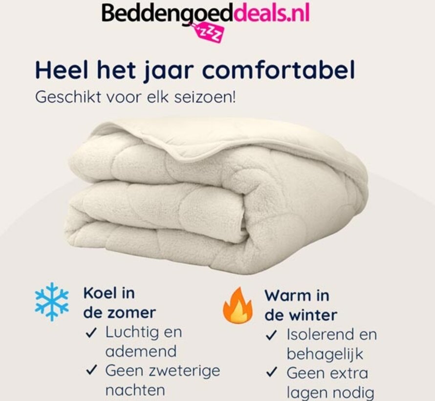 Dekbed Zonder Overtrek - Beige Teddy