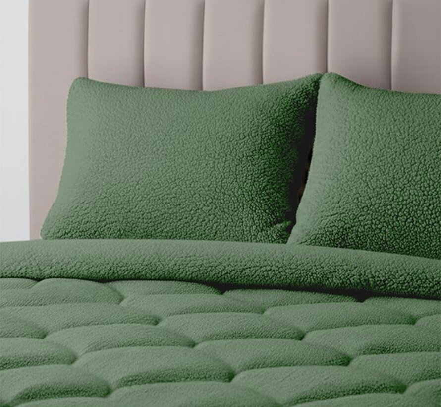Dekbed Zonder Overtrek - Groen Teddy