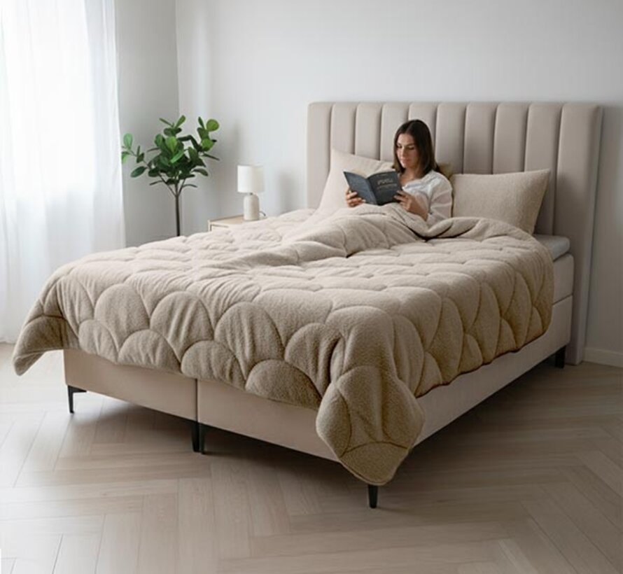 Dekbed Zonder Overtrek - Taupe Teddy