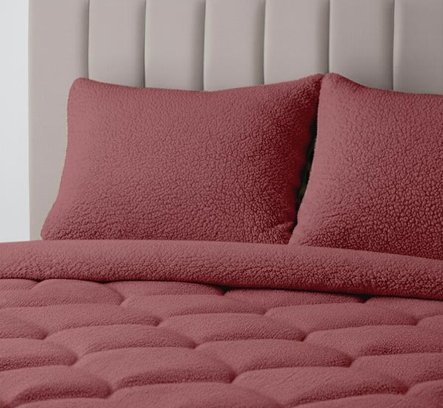 Dekbed Zonder Overtrek - Oud Roze Teddy