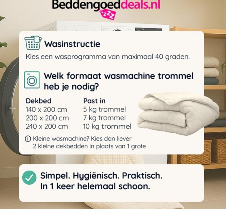 Dekbed Zonder Overtrek - Beige Teddy