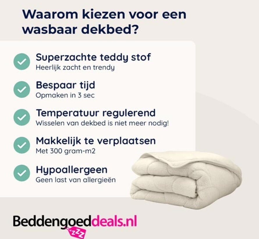 Dekbed Zonder Overtrek - Beige Teddy