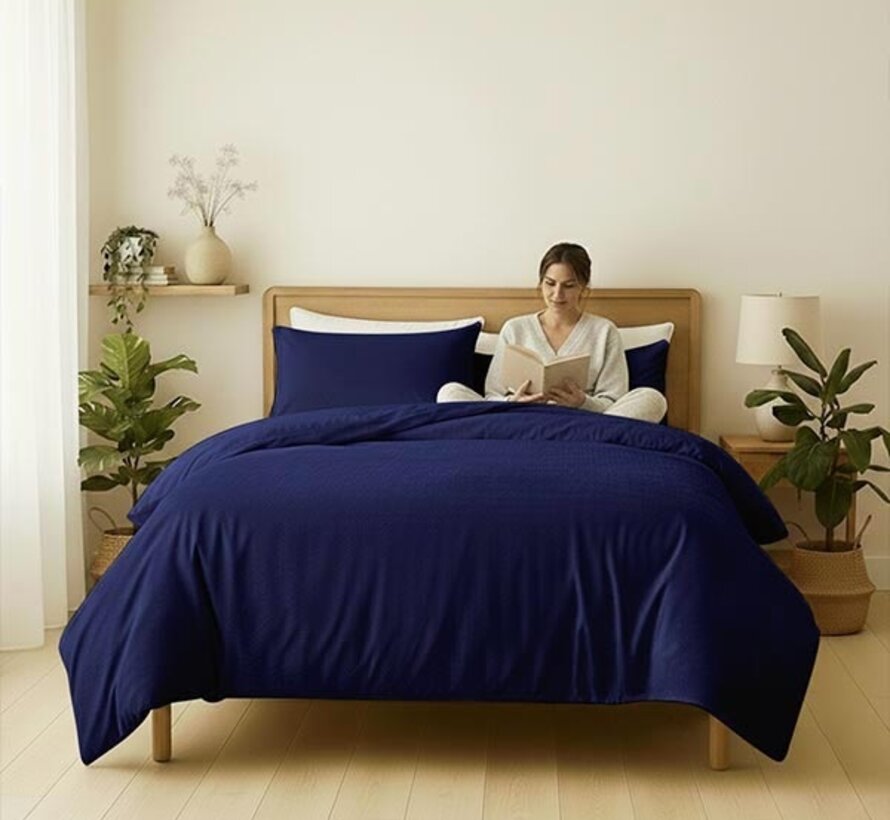 Velvet Coral - Blauw Dekbedovertrek