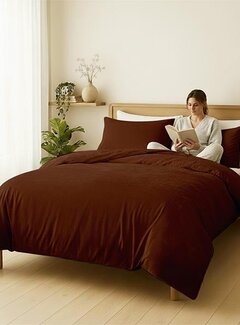Zydante Velvet Coral - Cognacbruin Dekbedovertrek