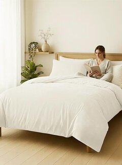 Zydante Velvet Coral - Off White Dekbedovertrek