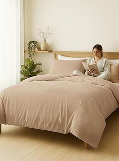 Zydante Velvet Coral - Beige/Taupe Dekbedovertrek