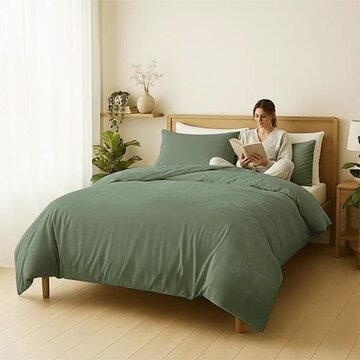 Zydante Velvet Coral - Groen Dekbedovertrek