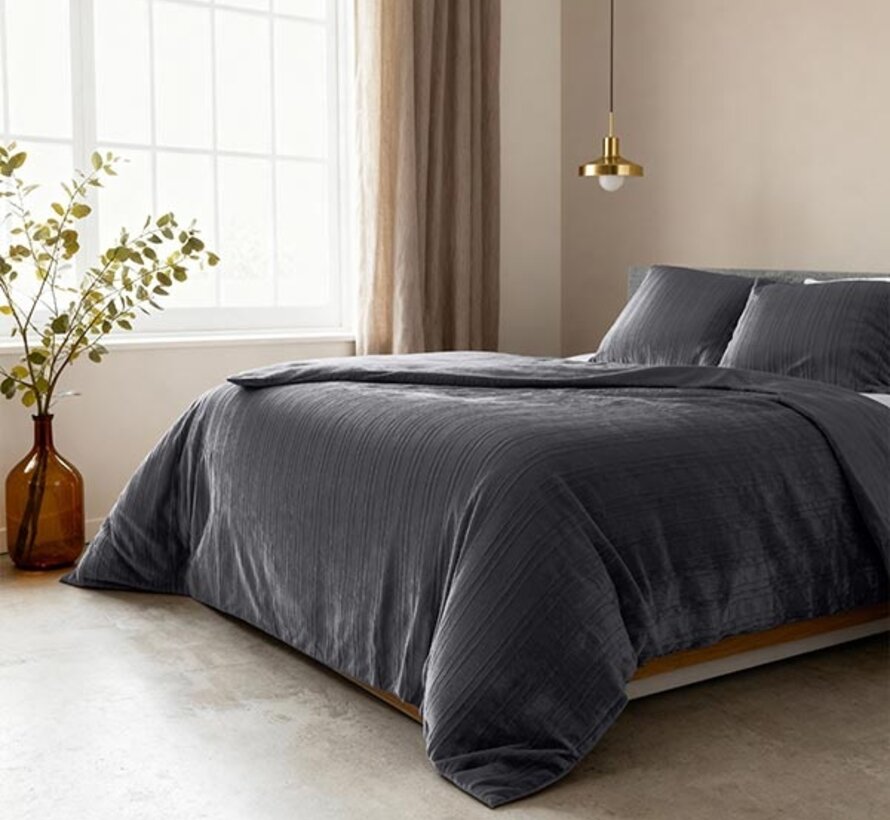 Velvet Lining - Zwart Dekbedovertrek