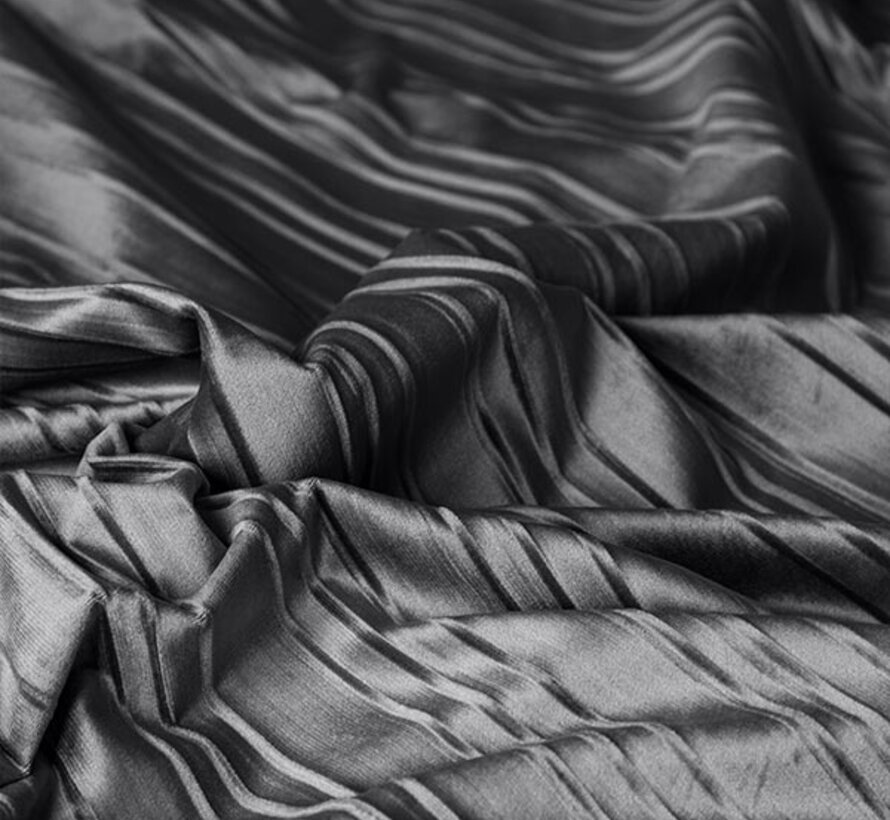 Velvet Lining - Antraciet/Zwart Dekbedovertrek