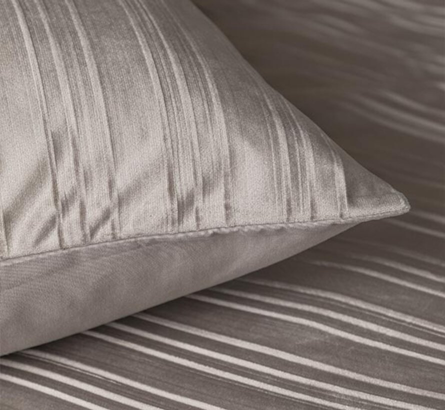 Velvet Lining - Taupe/Grijs Dekbedovertrek