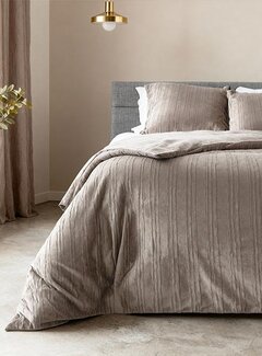 Sleeptime Velvet Lining - Taupe/Grijs Dekbedovertrek