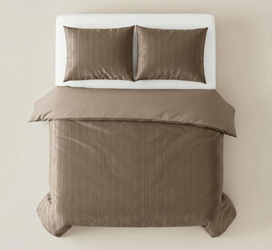 Velvet Lining - Taupe Dekbedovertrek