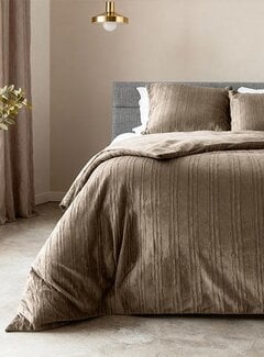 Sleeptime Velvet Lining - Taupe Dekbedovertrek