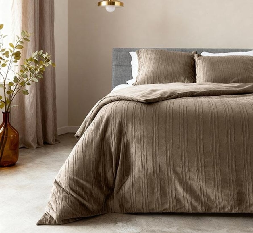 Velvet Lining - Taupe Dekbedovertrek