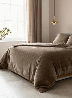 Sleeptime Velvet Lining - Taupe Dekbedovertrek
