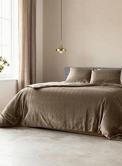Sleeptime Velvet Lining - Taupe Dekbedovertrek