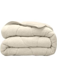 Whitelabel Dekbed Zonder Overtrek - Beige Teddy