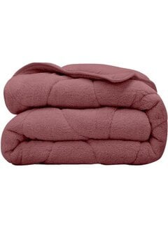 Whitelabel Dekbed Zonder Overtrek - Oud Roze Teddy